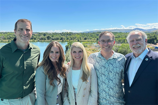 Rep. Pettersen stands with Wheat Ridge officials