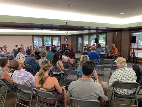 Rep. Pettersen speaks at her town hall in Chaffee County