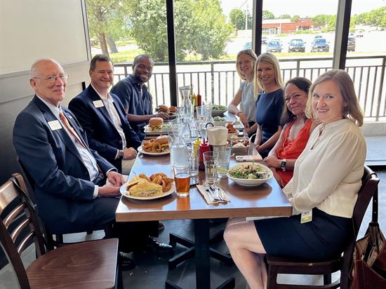 Rep. pettersen eats lunch with local Westminster officials